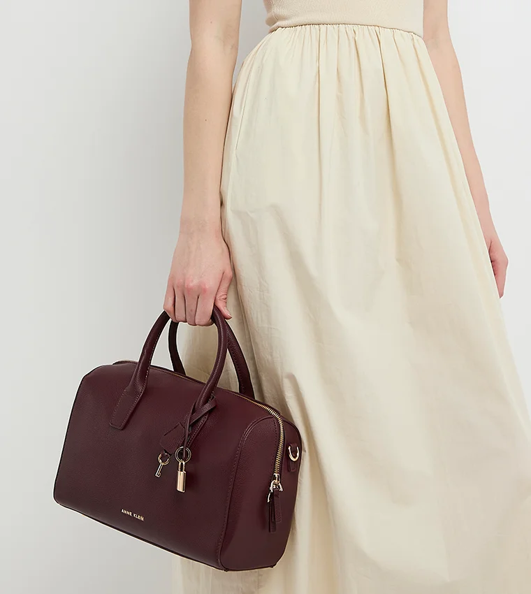 ANNE KLEIN Anne Klein Textured Zippered Satchel Bag